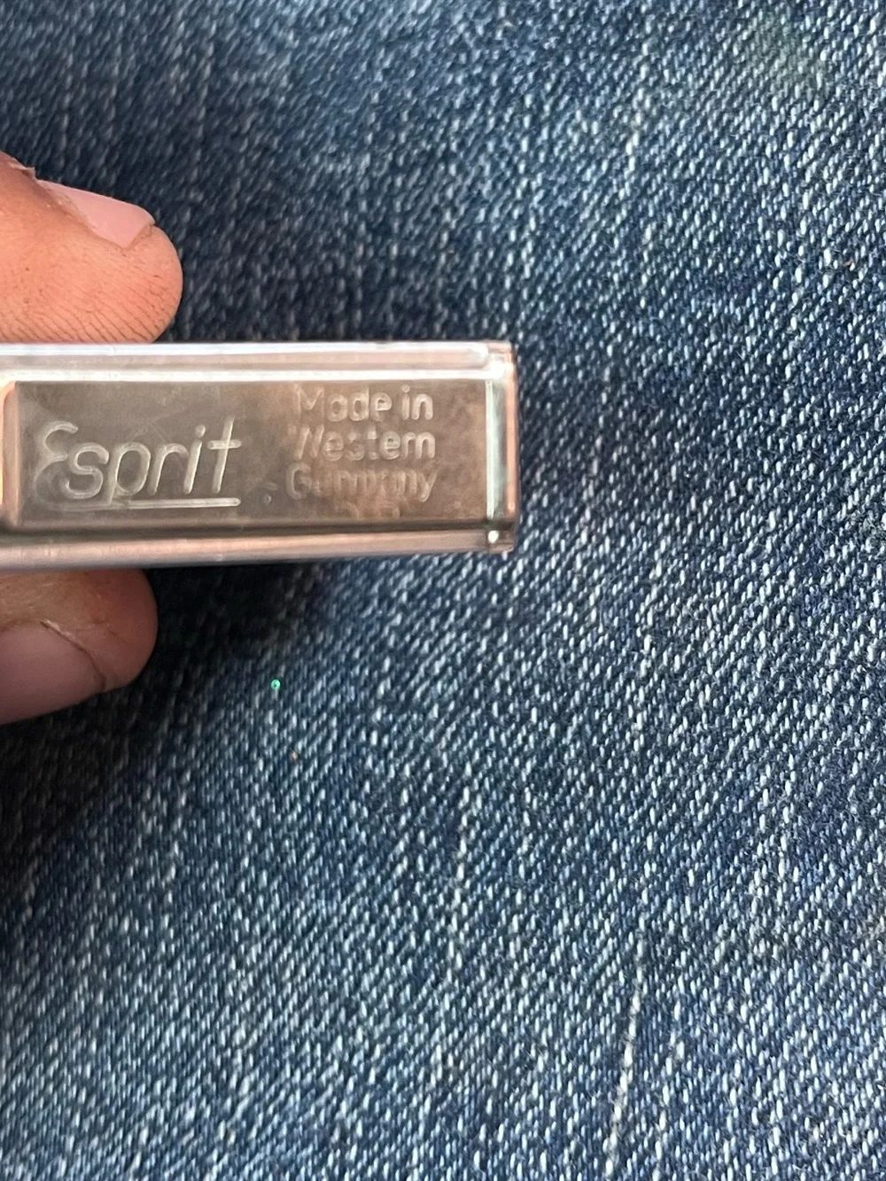 Lee Silver Rectangular Metal Lighter with Logo